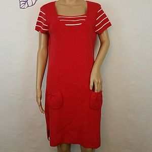 Boston Proper red white Valentine's Day dress 0175